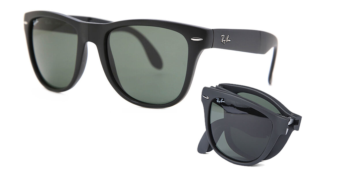 Ray-Ban RB 4105 FOLDING WAYFARER ブラック Ray-Ban RB4105 Wayfarer Folding 601S Quadrado Matte Black óculos
