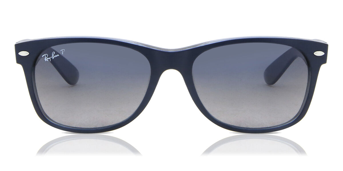 Ray-Ban RB2132 New Wayfarer Polarized 660778 Quadrado Blue Clear