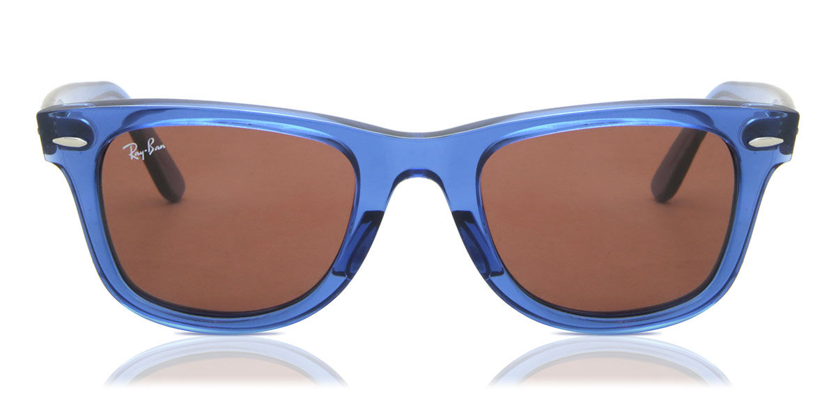 Ray-Ban RB2140 Wayfarer 6587C5 Quadrado Transparent Blue óculos de