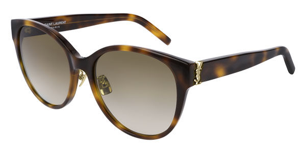 Saint Laurent SL M39/K Asian Fit 004 Oval Tartaruga óculos de sol