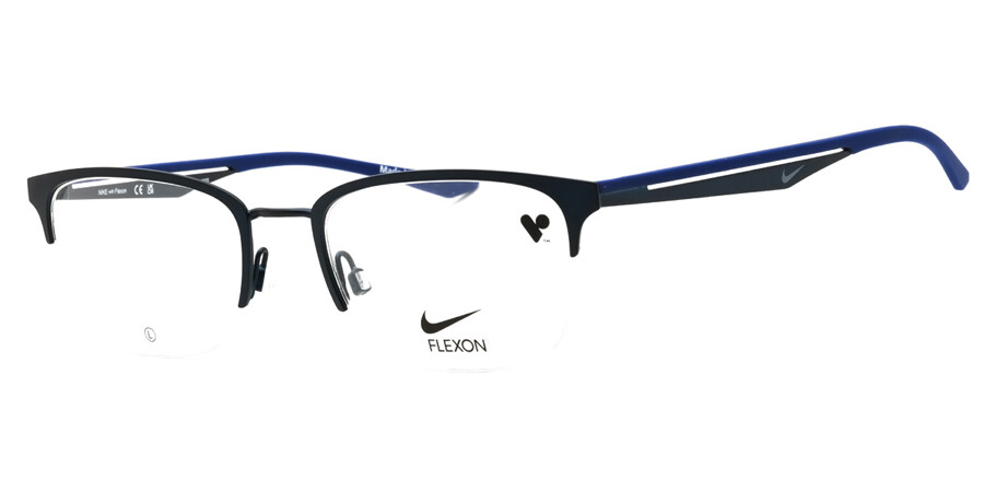Nike 4316 410 Retangular Satin Navy Blue óculos | OculosWorld Brasil
