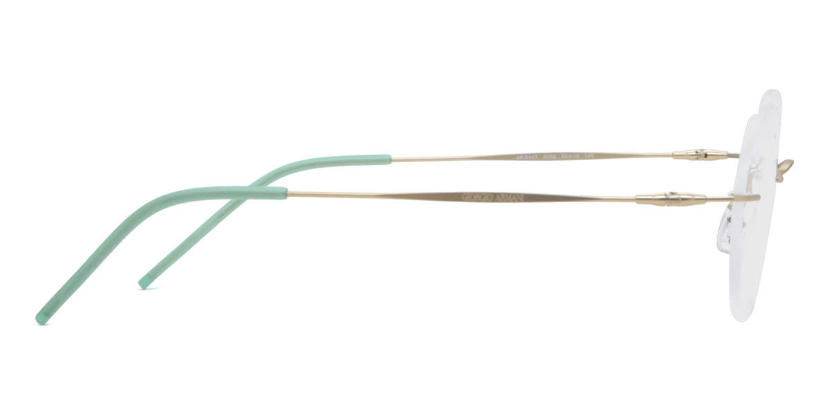 Giorgio Armani AR5147 3002 Oval Opaque Pale Gold óculos | OculosWorld ...